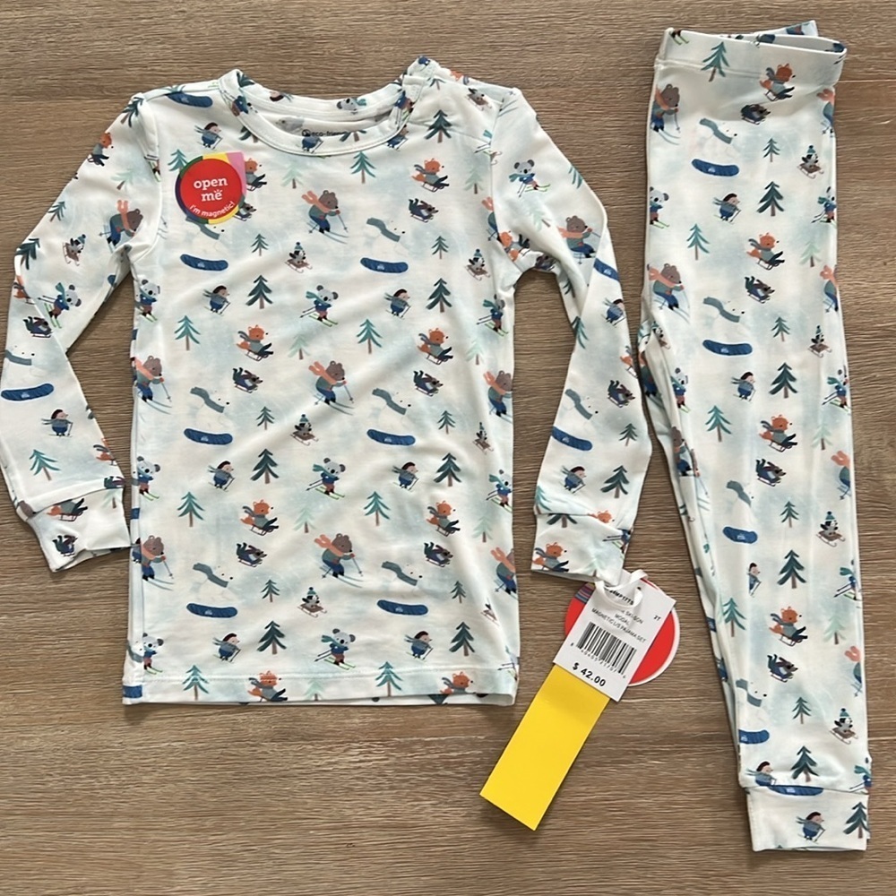 Magnetic Me No Drama Toddler Pajama Modal ‘Tis The Ski-Son 5T